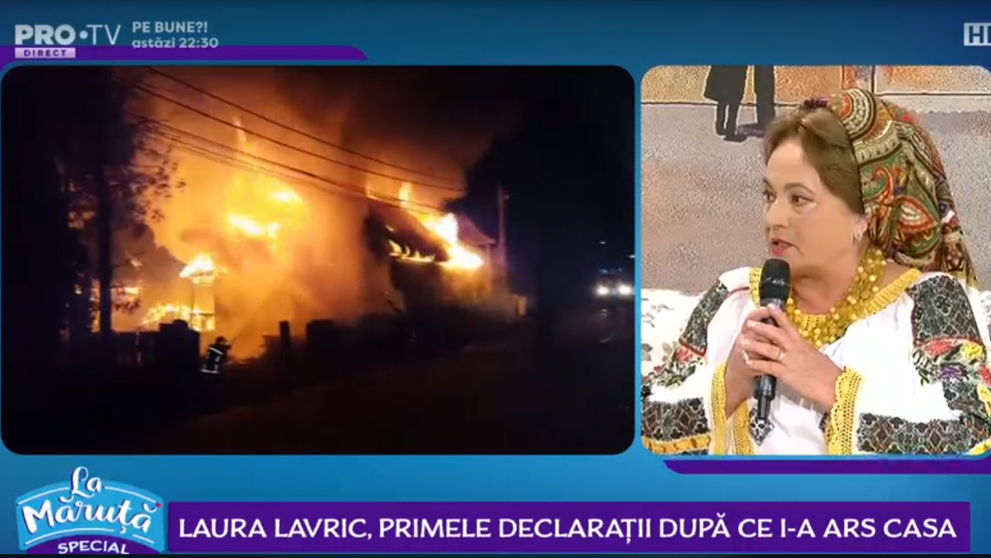 VIDEO Laura Lavric, primele declaratii dupa ce i-a ars casa. 