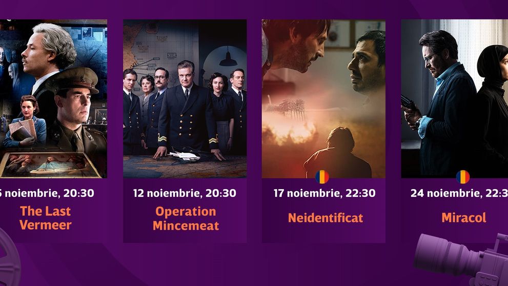 Luna noiembrie aduce la PRO CINEMA filme inspirate din evenimente istorice, dar și producții românești de succes
