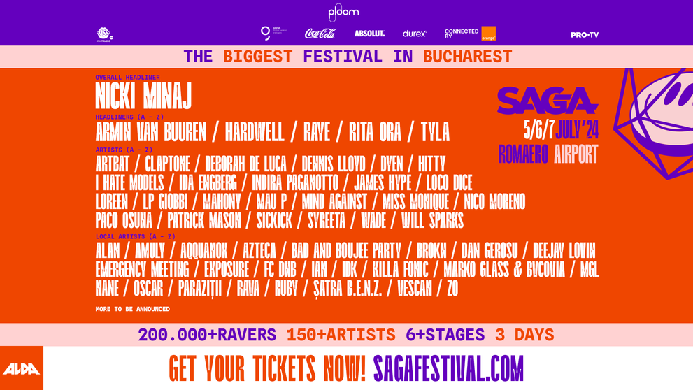 Doar o zi până la startul SAGA Festival 2024: Tot ce trebuie să știi pentru un weekend de neuitat