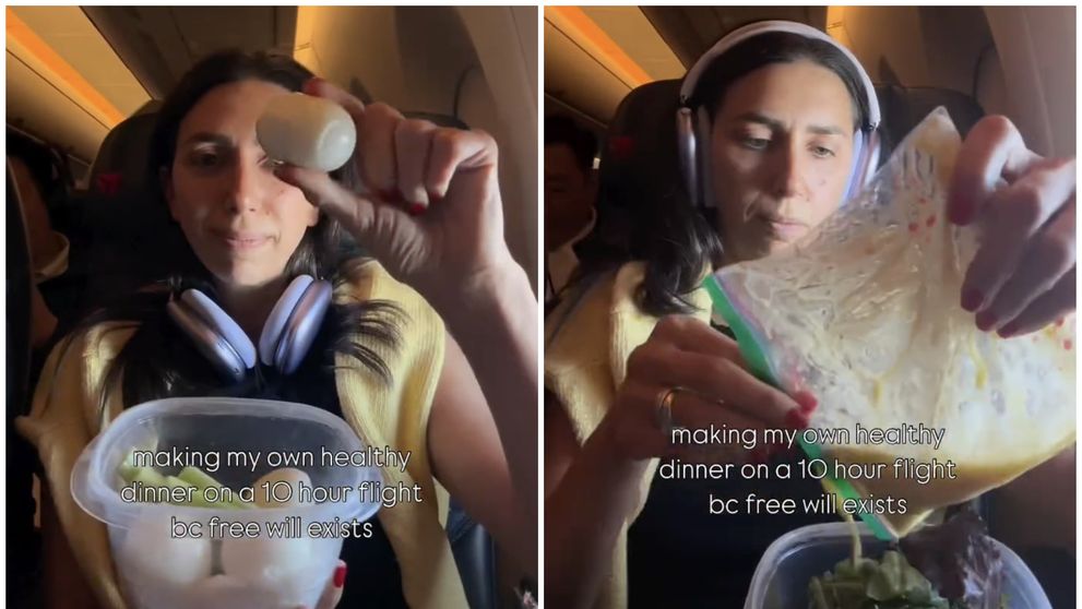 „Așa miroase iadul!”. Ce a pățit o pasageră care și-a preparat o salată cu ou fiert în avion și a postat clipul pe internet