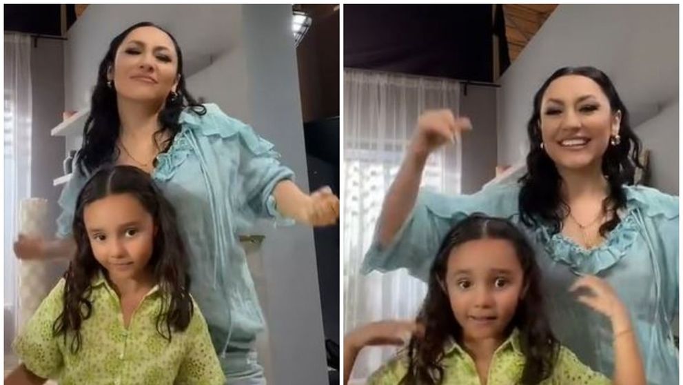Andra, dans sincron cu fiica ei, Eva. Cele două fac senzație pe TikTok: clipul are deja peste 1 milion de vizualizări