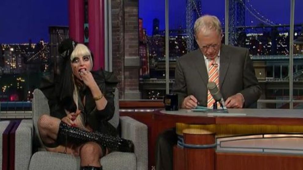 Lady Gaga l-a socat pe David Letterman! Vezi de ce! VIDEO