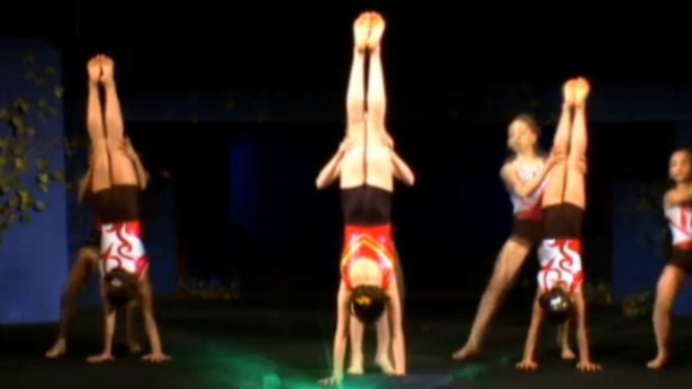 Tara, tara, vrem campioane! Surpriza totala pe scena teatrului Tandarica: gimnastele de la Steaua au facut spectacol! VIDEO