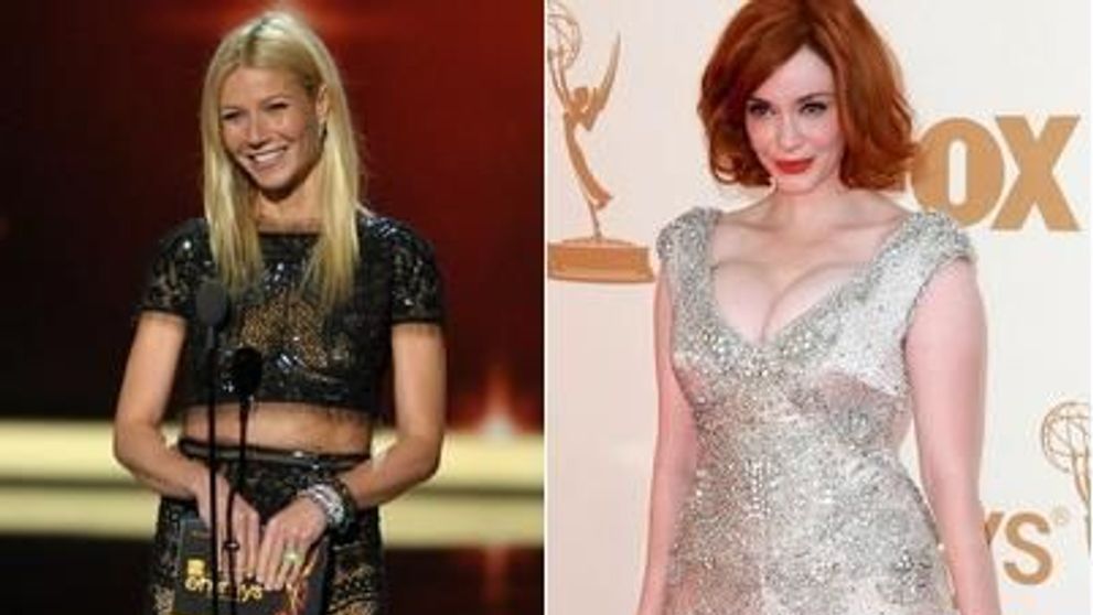 Christine Hendricks si Gwyneth Paltrow au fost cele mai sexy actrite de la Premiile Emmy! Motivul pentru care au cucerit pe toata lumea