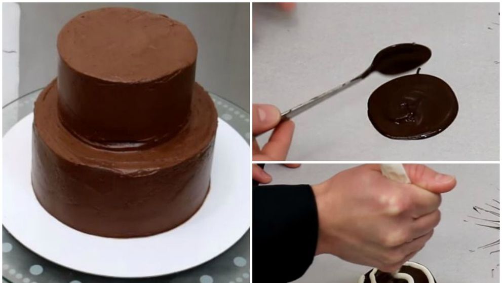 Trucul care te transforma intr-un chef veritabil. A folosit o metoda banala pentru a orna un tort intr-un mod original