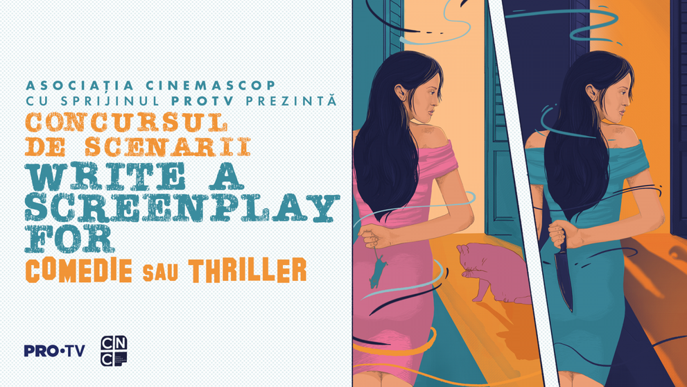 WRITE A SCREENPLAY FOR A COMEDY OR A THRILLER! Se lansează cea de-a 5-a ediție a concursului de scenarii și pitch-uri de film!