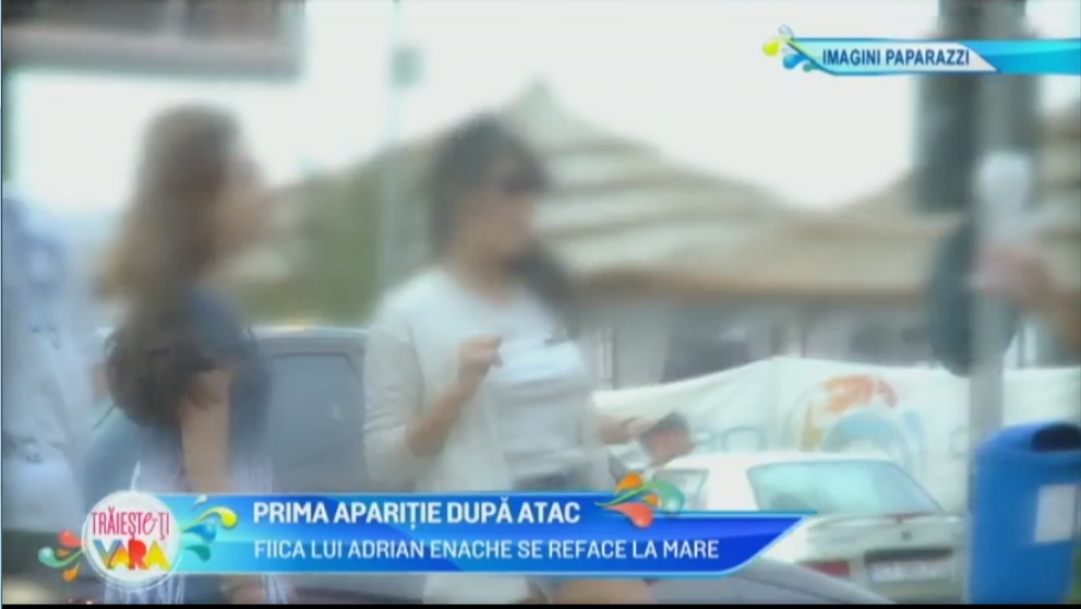 Prima aparitei dupa atac. Fiica lui Adrian Enache se reface la mare