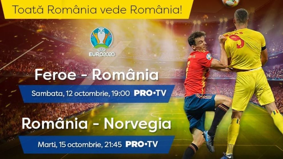PRO TV transmite marți, 15 octombrie, meciul România – Norvegia 