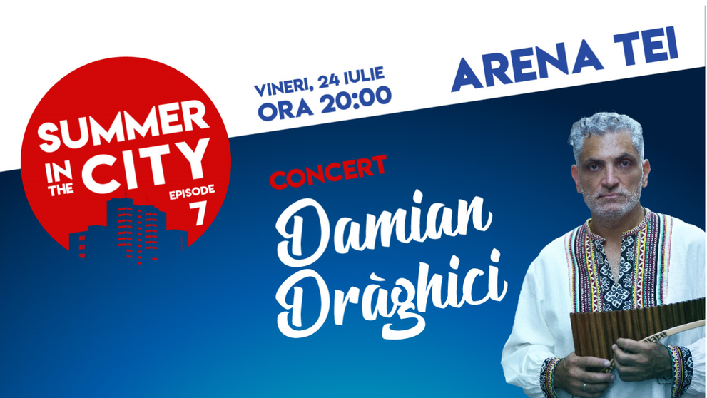 Summer in the City: Damian Draghici și taraful său vor aduce pe scenă cele mai cunoscute melodii, într-un concert live