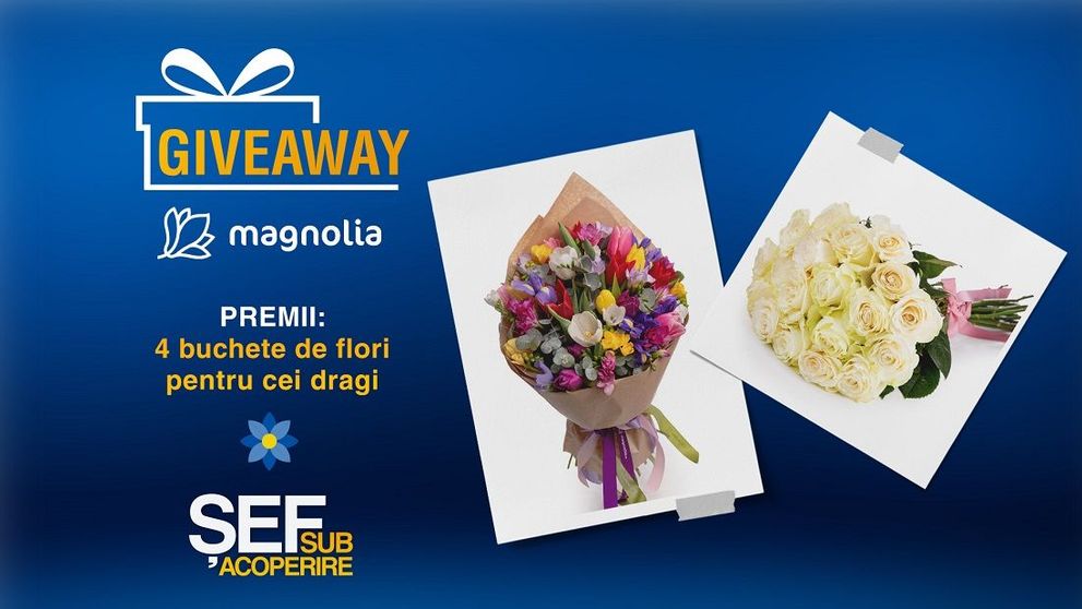 GIVEAWAY SĂPTĂMÂNAL | Răspunde la întrebarea de concurs și câștigă buchete de flori pentru cei dragi!
