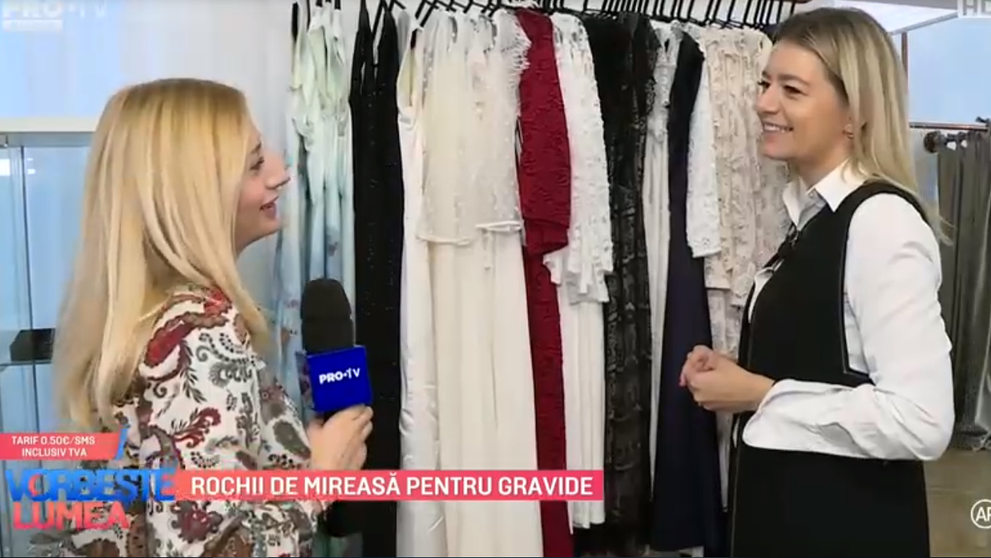 VIDEO Rochii de mireasa pentru gravide prezentate de Corina Știrbei