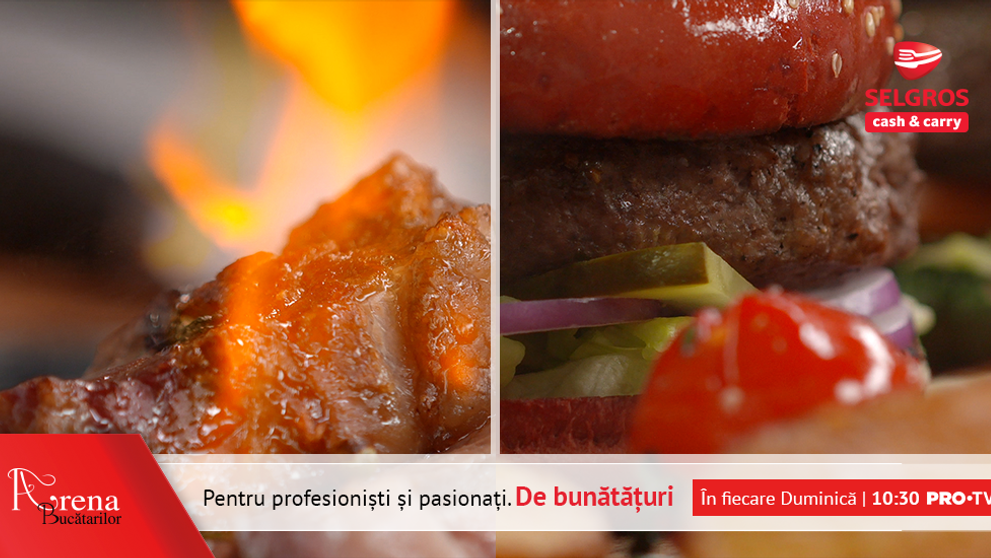 Burgeri de vita gourmet cu legume si creveti