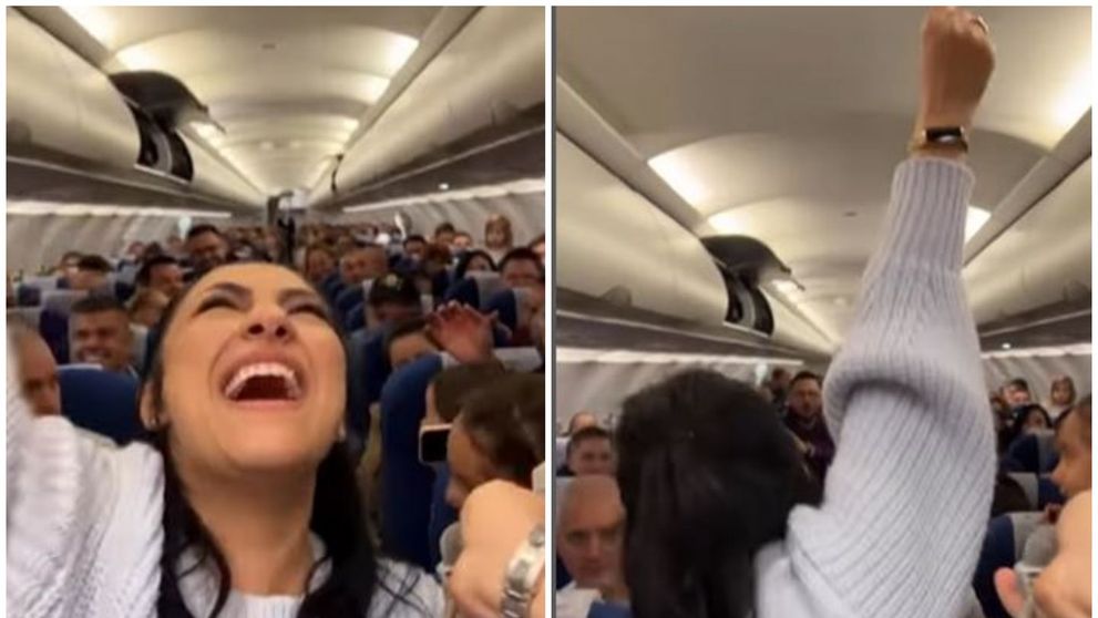 Andra a ridicat toți pasagerii dintr-un avion în picioare! Artista, virală pe net cu un clip de senzație