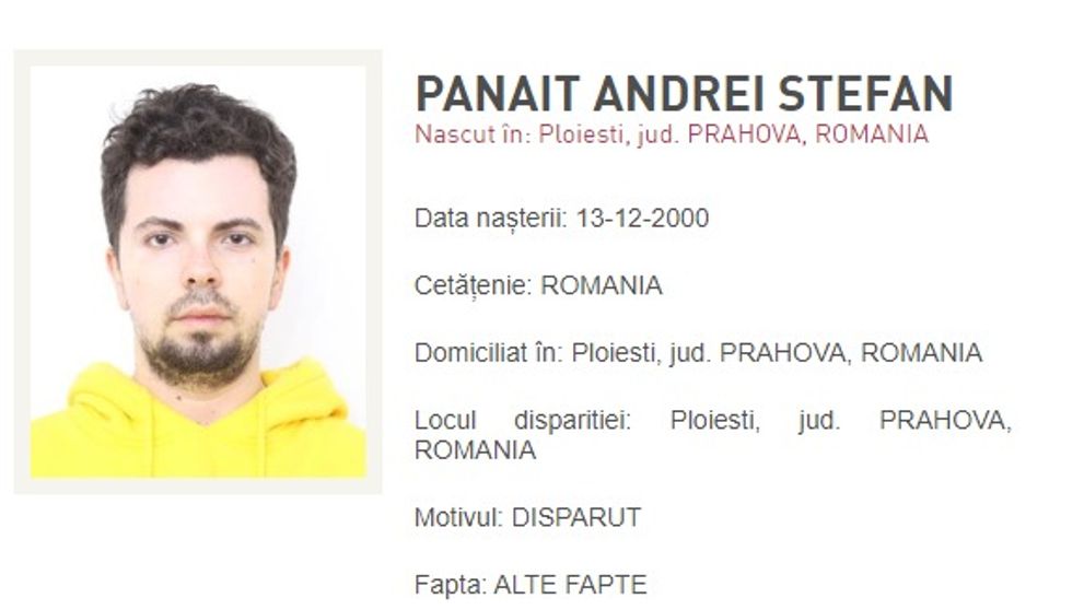 Andrei, un tânăr în vârstă de doar 24 de ani, a dispărut fără urmă! Familia lui a alertat autoritățile, după ce băiatul nu a mai răspuns la telefon