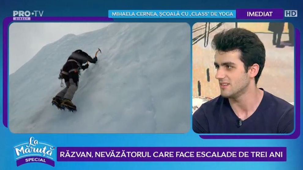 Răzvan Nedu, povestea nevăzătorului care escaladează de trei ani