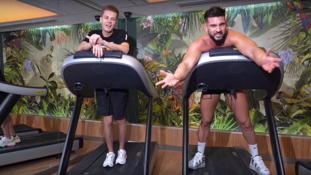 Gami din 5GANG și Dorian Popa, provocare la sală! Cine cade primul de pe bandă?