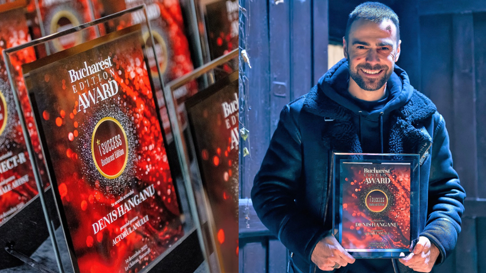 Denis Hanganu a câștigat premiul Actorul Anului, la Gala I Success. Primele declarații ale actorului principal din CLANUL