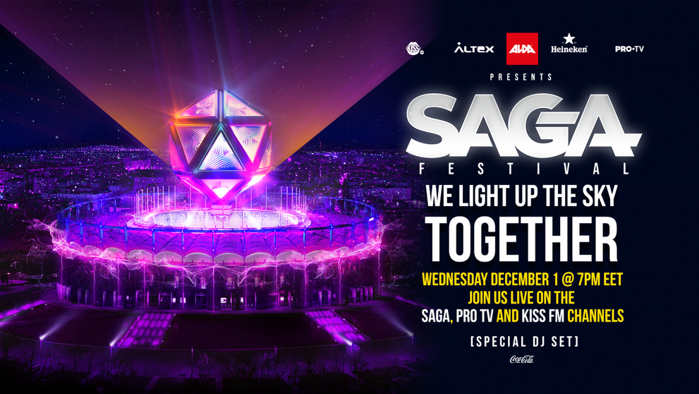 Pe 1 Decembrie, Saga Festival sărbătorește mutarea pe Național Arena. Evenimentul va fi transmis LIVE pe PRO TV Plus
