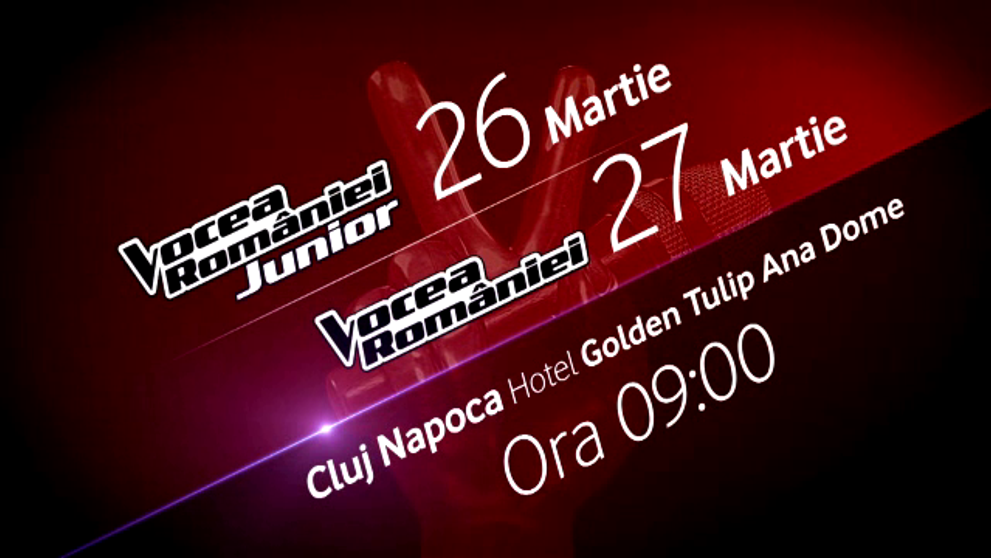 Ardelenii sunt asteptati weekend-ul acesta la Cluj, la preselectiile Vocea Romaniei Junior si Vocea Romaniei