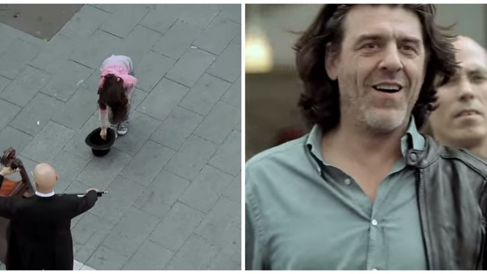 O fetita a pus niste bani in palaria unui om care canta pe strada. Ce a urmat a fost de-a dreptul emotionant