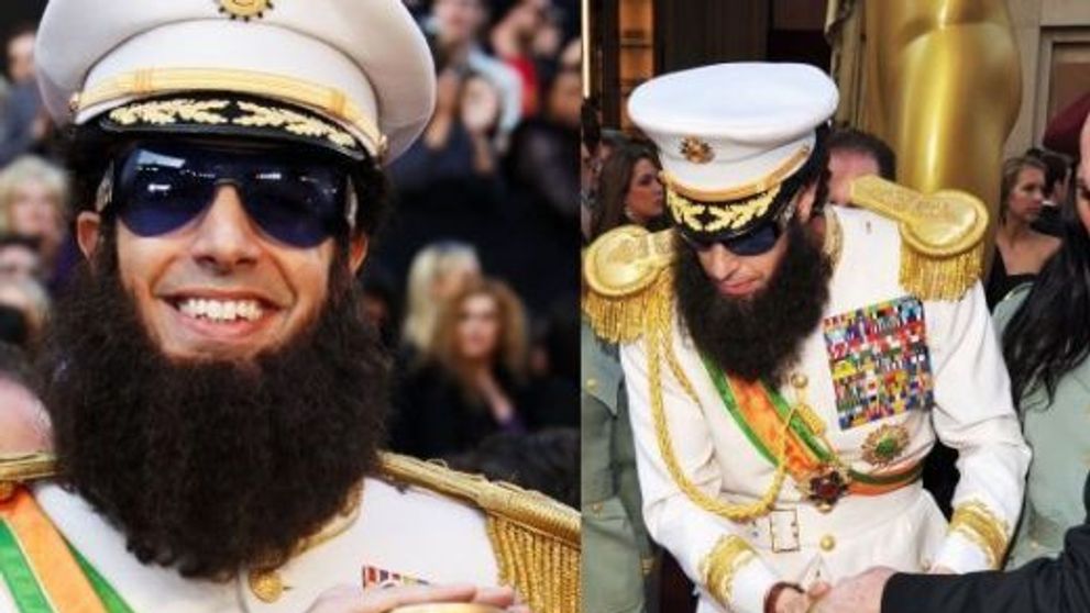 Gestul socant al lui Borat - Sacha Baron Cohen. Actorul a fost dat afara de pe covorul rosu de la Oscar