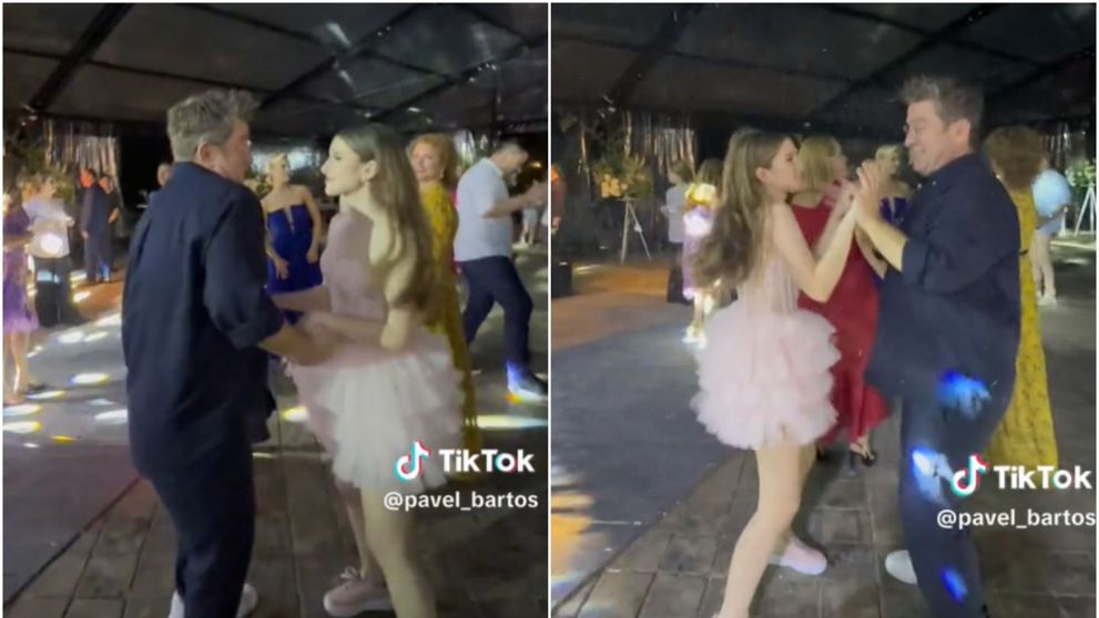 Pavel Bartoș, moment special cu fiica sa, Rita, la nunta lui Smiley și a Ginei Pistol. Cum au fost surprinși pe ringul de dans