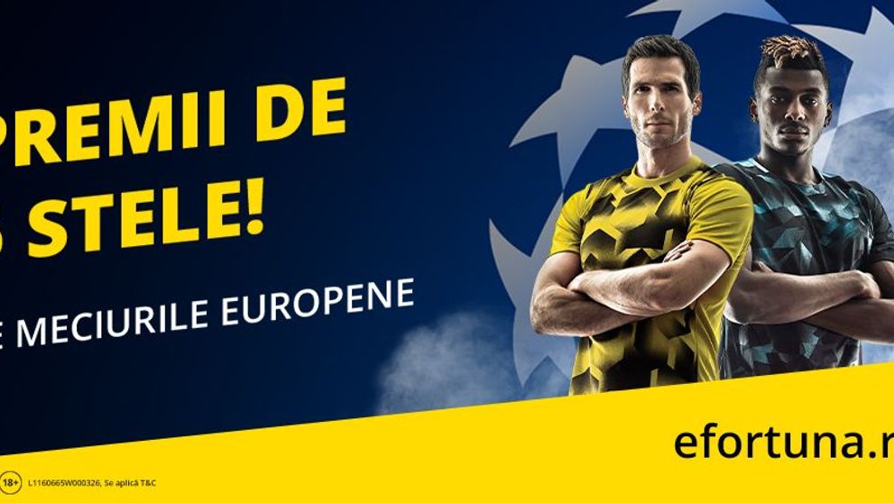 (P) Pariuri fără risc și fără număr pe meciurile din UCL și UEL. Sute de lei, numai să-i vrei și să-i iei