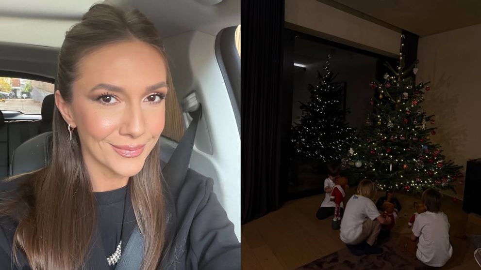 Adela Popescu, imagini de colecție din jurul bradului de Crăciun. Prezentatoarea și cei trei copii au furat startul și au pregătit casa de sărbători: „Sărbătoritul zilei, Andrei, a zis că dorința lui e să facem bradul”