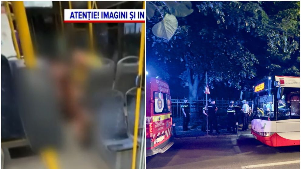 Scene șocante într-un autobuz din Pitești. O femeie, care a pulverizat spray paralizant, a fost bătută de șofer. Imaginile surprinse de martori