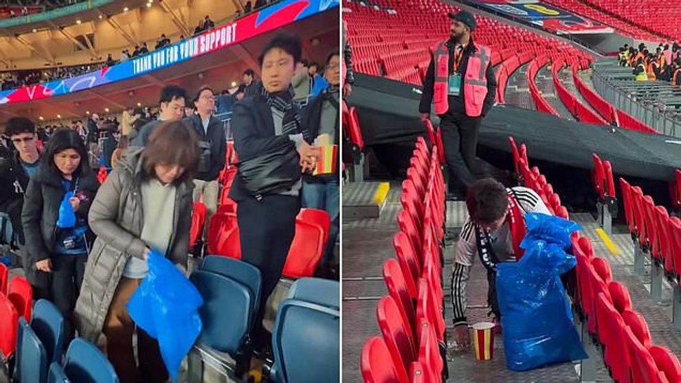 Fanii japonezi, lăudați pentru gestul ”elegant și plin de respect” după victoria contra Angliei, de pe stadionul Wembley
