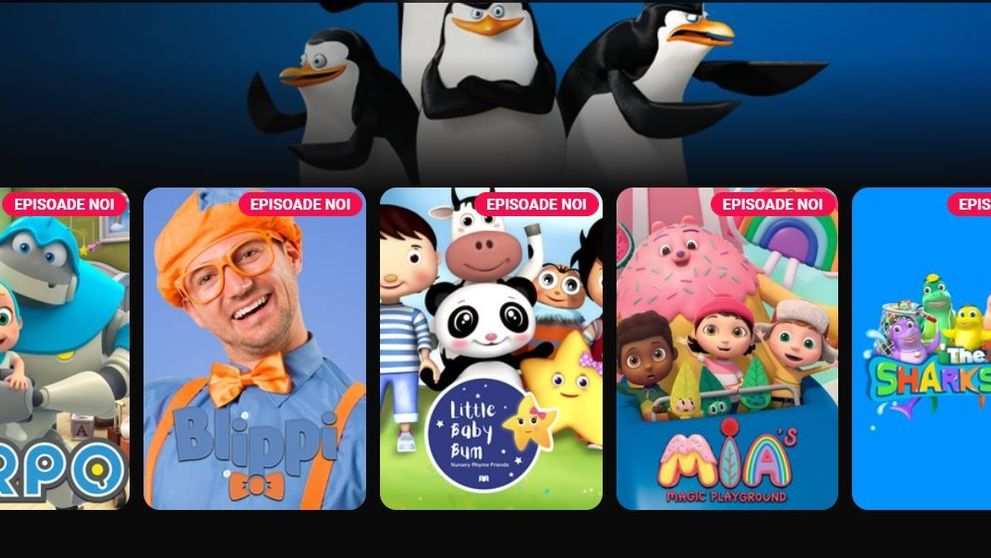 ”Paw Patrol”, ”Pinguinii din Madagascar” și ”Blippi”, pe VOYO - secțiunea dedicată copiilor