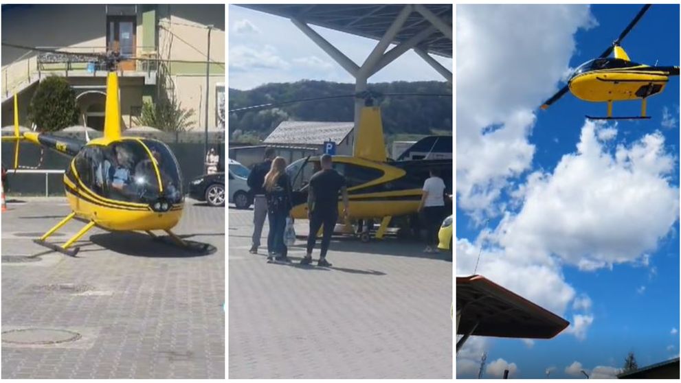 S-a aflat cine este pilotul care a aterizat cu elicopterul într-o benzinărie din Curtea de Argeș. Motivul pentru care și-ar putea pierde licența de zbor