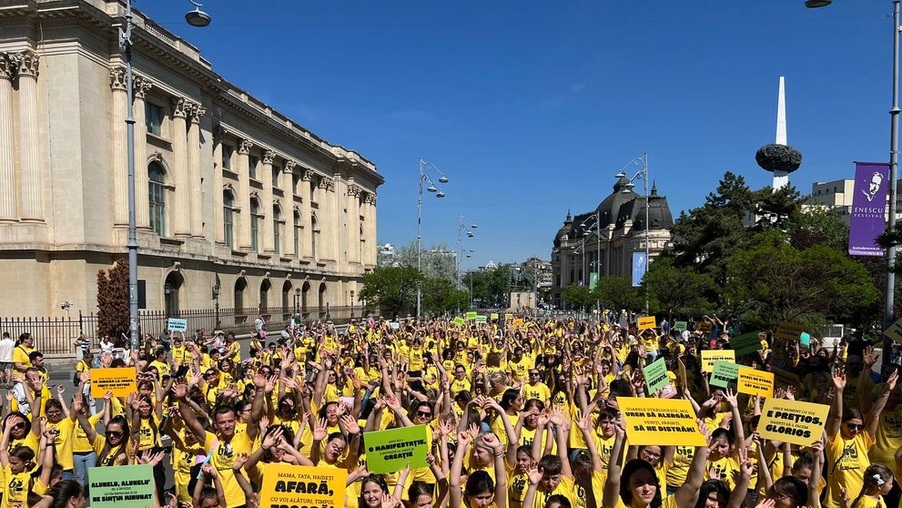 Big Little Festival, anunțat oficial printr-un flashmob-manifest pe Calea Victoriei, unde 800 de copii și părinți au dansat sincron