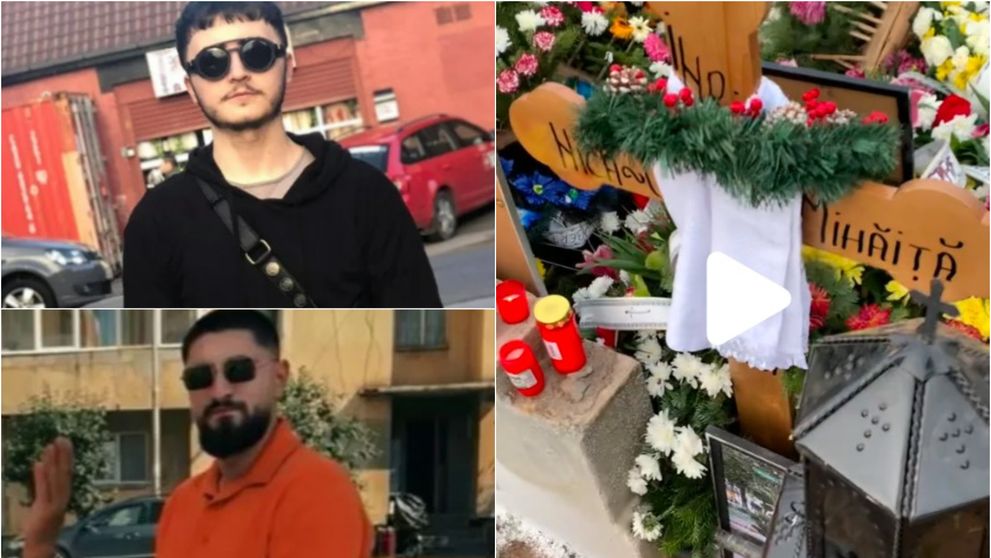 Imagini sfâșietoare la înmormântarea lui Mihai și a lui Armando, cei doi tineri care au murit în tragicul accident din Ploiești! Cum și-au luat adio rudele și prietenii lor