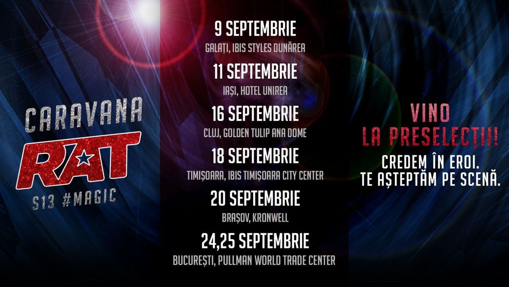 Caravana Românii au talent pleacă în căutarea eroilor sezonului 13!