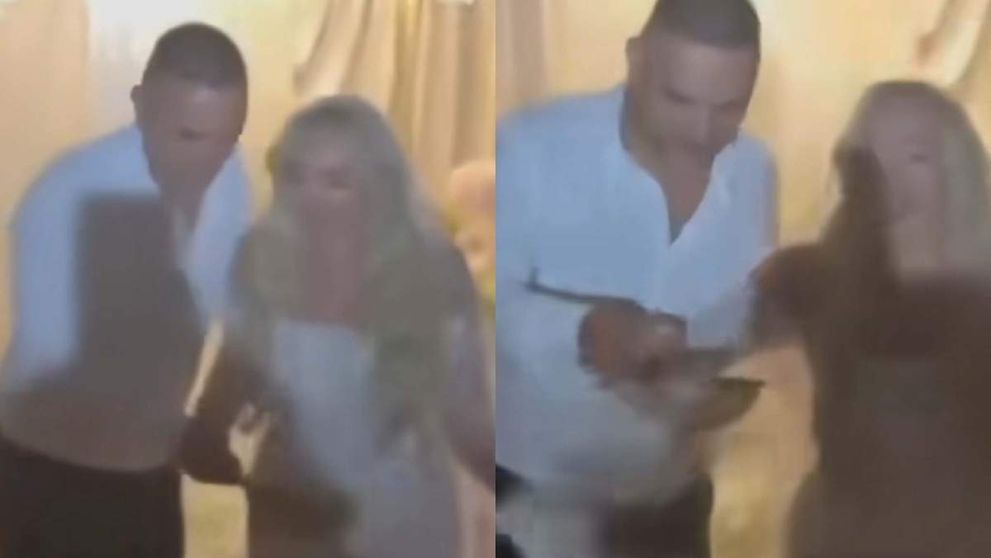 Video absolut șocant de la nuntă! Mirele a luat tortul și l-a aruncat pe jos, după ce s-a certat cu mireasa. Totul s-a întâmplat sub privirile disperate ale invitaților