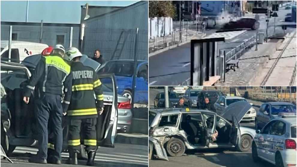 Imagini sfâșietoare cu accidentul în care a murit Naty, fetița de 10 ani din Timișoara! Mașina condusă de mama copilei a fost lovită puternic de o șoferiță care a trecut pe roșu