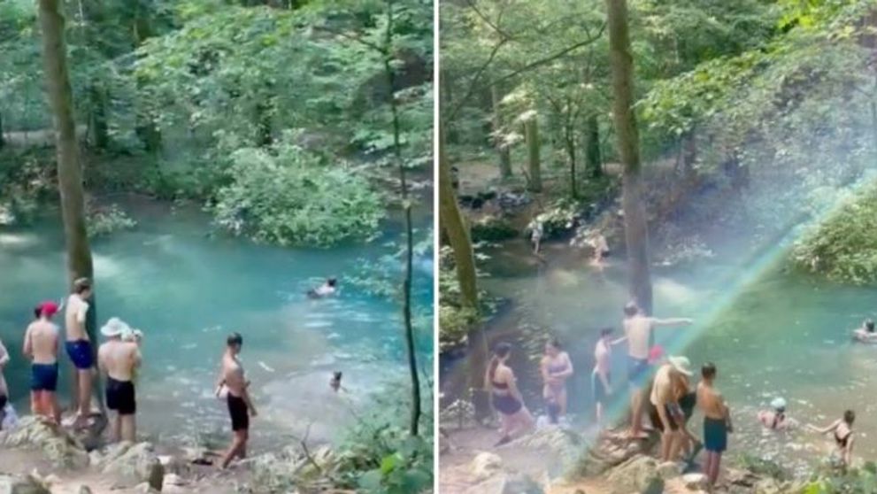 Laguna Albastră a României a devenit ștrand. Turişti surprinşi când se scaldă în apele protejate ale lacului Ochiul Bei
