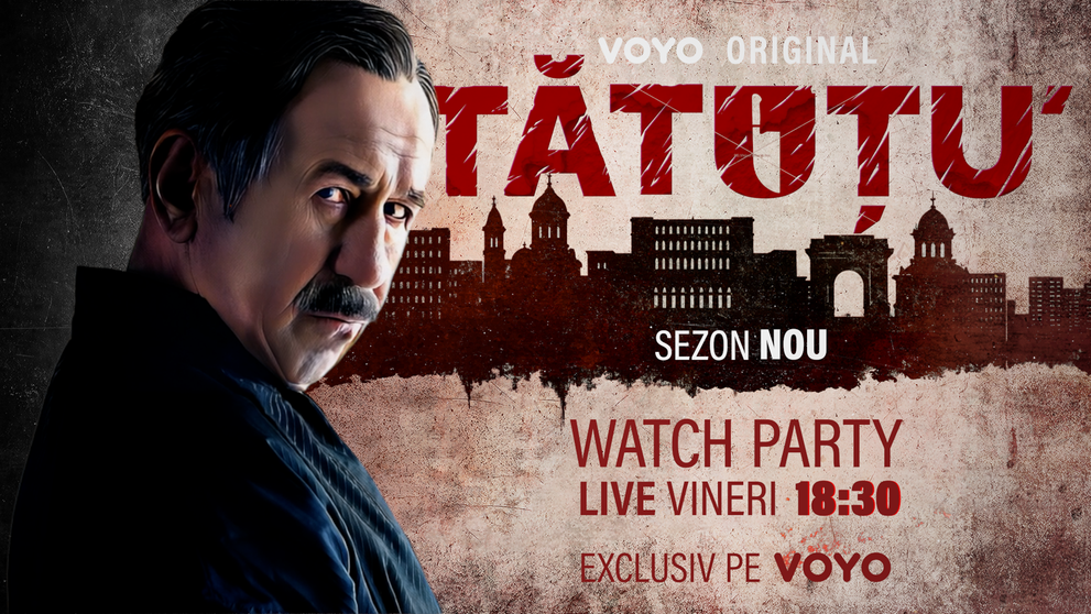 Actorii din TĂTUȚU’ își dau întâlnire LIVE, pe VOYO, cu fanii serialului,  chiar înainte de debutul noului sezon