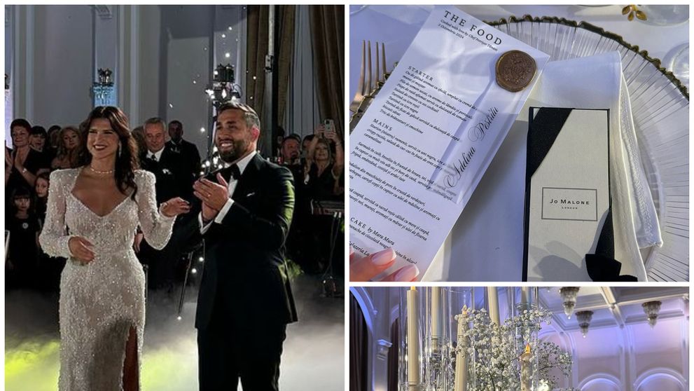 Ce au mâncat invitații la nunta de fițe a Monicăi Bîrlădeanu de la Palatul Snagov! Sărmăluțele nu au lipsit din meniu