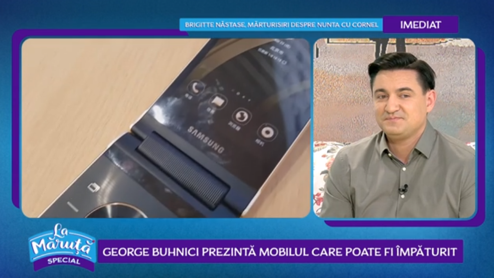 VIDEO George Buhnici prezintă mobilul care poate fi împăturit