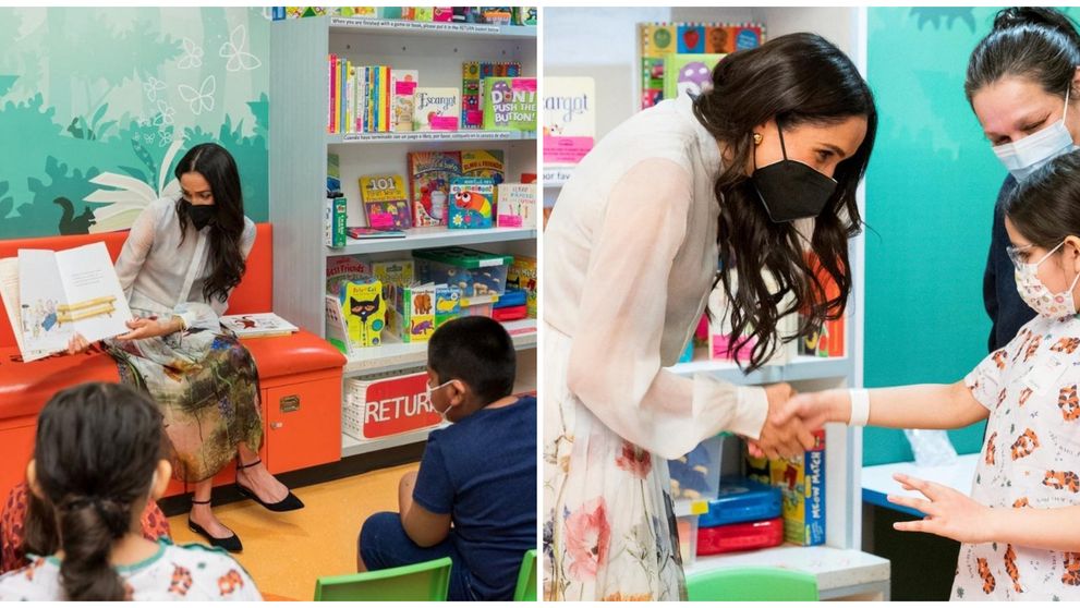 Meghan Markle a mers la spital într-o ținută de peste 4.200 de dolari ca să le citească povești copiilor bolnavi: „Sperăm că a donat și bani!”