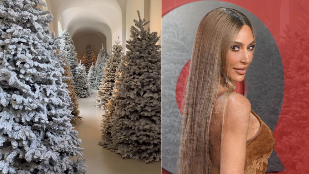 Kim Kardashian și-a decorat conacul de 60 de milioane $ cu zeci de brazi de Crăciun | FOTO