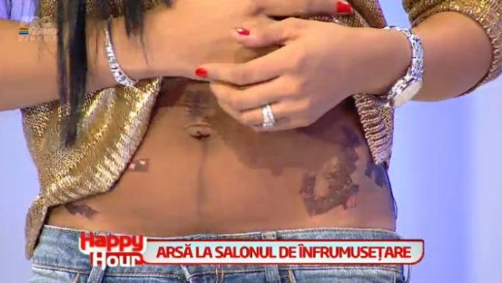 Cum arata Laurette dupa ce a fost la salonul de infrumusetare! Uite ce semne are pe burta