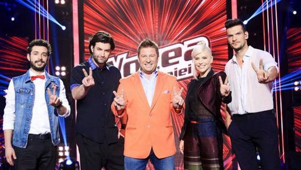Loredana, Marius Moga, Smiley si Tudor Chirila filmeaza duelurile de la Vocea Romaniei. 