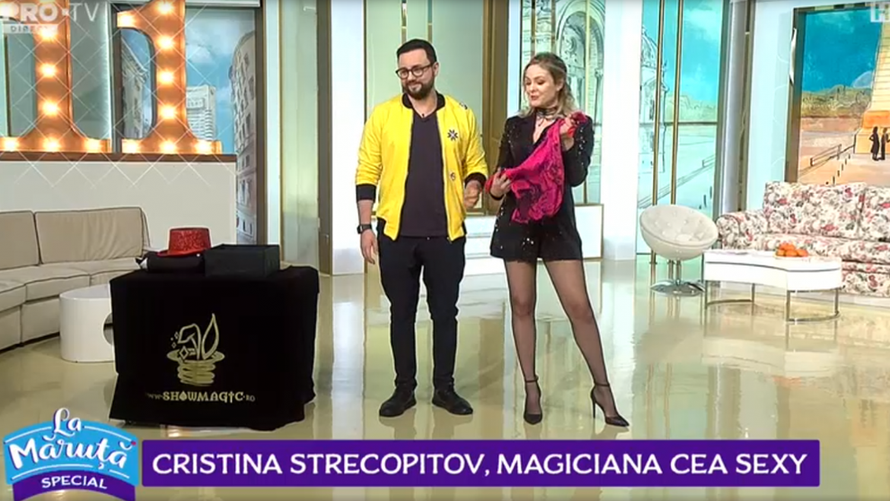 VIDEO Cristina Strecopitov, magiciana cea sexy