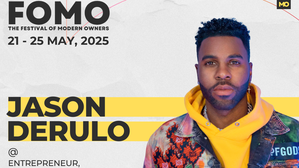Jason Derulo vine în România la FOMO - Festival Of Modern Owners! Pentru prima dată superstarul internațional urcă pe scena ca speaker, antreprenor și investitor