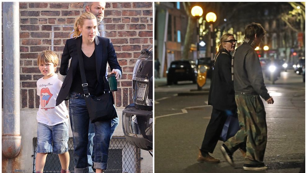La 7 ani era copia fidelă a mamei sale, acum e major și la fel de chipeș! Imagini rare, surprinse recent de paparazzi cu Kate Winslet și fiul ei cel mare, Joe