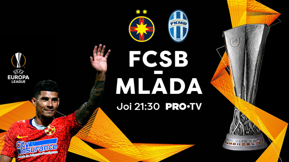 FCSB – Mlada Boleslav se vede numai la PRO TV joia aceasta