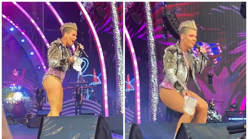 Gest șocant făcut de un fan în timpul unui concert susținut de Pink. Ce a putut să arunce acesta pe scenă